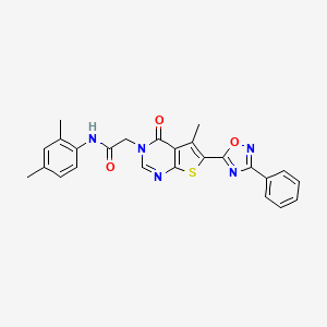 N-(2,4-dimethylphenyl)-2-[5-methyl-4-oxo-6-(3-phenyl-1,2,4-oxadiazol-5-yl)-3H,4H-thieno[2,3-d]pyrimidin-3-yl]acetamide - 1243007-39-7
