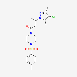 3-(4-Chloro-3,5-dimethylpyrazolyl)-1-{4-[(4-methylphenyl)sulfonyl]piperazinyl} butan-1-one - 890596-96-0
