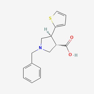 (3S,4S)-1-benzyl-4-(thiophen-2-yl)pyrrolidine-3-carboxylic acid - 2307779-35-5