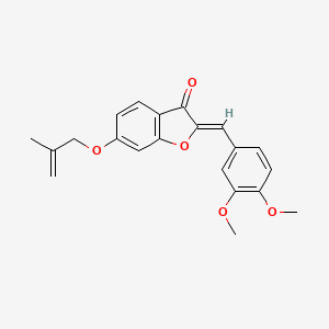 (Z)-2-(3,4-dimethoxybenzylidene)-6-((2-methylallyl)oxy)benzofuran-3(2H)-one - 858757-94-5