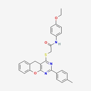 N-(4-ETHOXYPHENYL)-2-{[2-(4-METHYLPHENYL)-5H-CHROMENO[2,3-D]PYRIMIDIN-4-YL]SULFANYL}ACETAMIDE - 872205-76-0