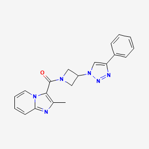 1-(1-{2-methylimidazo[1,2-a]pyridine-3-carbonyl}azetidin-3-yl)-4-phenyl-1H-1,2,3-triazole - 2034265-45-5