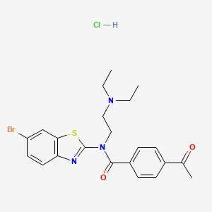 4-acetyl-N-(6-bromobenzo[d]thiazol-2-yl)-N-(2-(diethylamino)ethyl)benzamide hydrochloride - 1215528-03-2