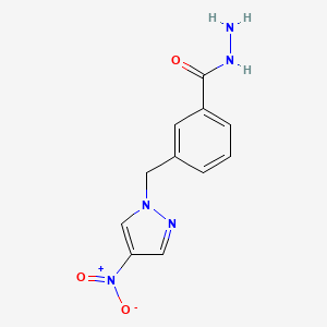 3-((4-Nitro-1H-pyrazol-1-yl)methyl)benzohydrazide - 387345-01-9