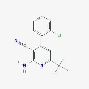 2-Amino-6-(tert-butyl)-4-(2-chlorophenyl)nicotinonitrile - 344264-44-4
