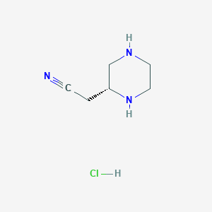 (R)-2-(Piperazin-2-yl)acetonitrile hydrochloride - 2306253-88-1