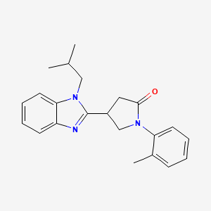4-(1-isobutyl-1H-benzo[d]imidazol-2-yl)-1-(o-tolyl)pyrrolidin-2-one - 890634-20-5
