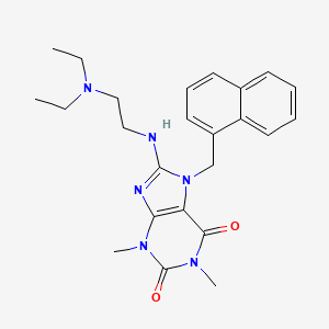 8-((2-(diethylamino)ethyl)amino)-1,3-dimethyl-7-(naphthalen-1-ylmethyl)-1H-purine-2,6(3H,7H)-dione - 309938-20-3