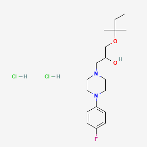 1-(4-(4-Fluorophenyl)piperazin-1-yl)-3-(tert-pentyloxy)propan-2-ol dihydrochloride - 1185467-89-3