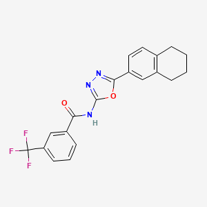 N-[5-(5,6,7,8-tetrahydronaphthalen-2-yl)-1,3,4-oxadiazol-2-yl]-3-(trifluoromethyl)benzamide - 887886-34-2
