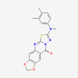 2-(3,4-dimethylanilino)-10H-[1,3]dioxolo[4,5-g][1,3,4]thiadiazolo[2,3-b]quinazolin-10-one - 946241-81-2