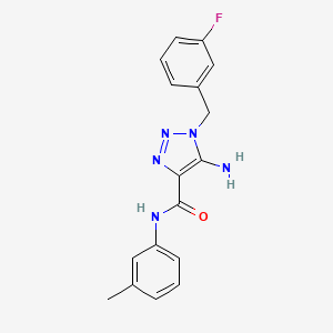 5-amino-1-(3-fluorobenzyl)-N-(m-tolyl)-1H-1,2,3-triazole-4-carboxamide - 899981-65-8