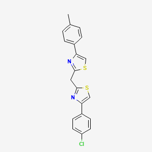 4-(4-Chlorophenyl)-2-((4-(p-tolyl)thiazol-2-yl)methyl)thiazole - 867042-85-1