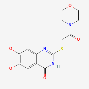 2-((4-Hydroxy-6,7-dimethoxyquinazolin-2-yl)thio)-1-morpholinoethanone - 924872-34-4