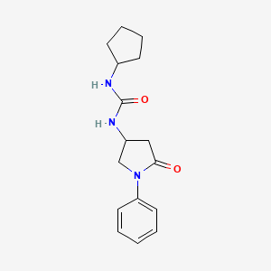 1-Cyclopentyl-3-(5-oxo-1-phenylpyrrolidin-3-yl)urea - 894005-11-9
