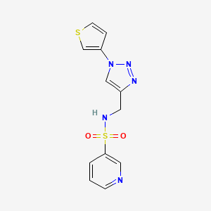 N-((1-(thiophen-3-yl)-1H-1,2,3-triazol-4-yl)methyl)pyridine-3-sulfonamide - 2034386-77-9