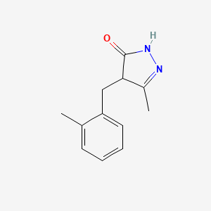 5-methyl-4-(2-methylbenzyl)-2,4-dihydro-3H-pyrazol-3-one - 329698-39-7