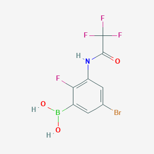 5-Bromo-2-fluoro-3-(trifluoroacetamido)phenylboronic acid - 2377606-75-0