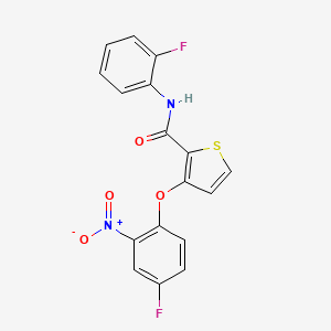 3-(4-fluoro-2-nitrophenoxy)-N-(2-fluorophenyl)thiophene-2-carboxamide - 303152-69-4