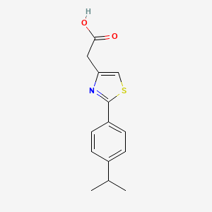 [2-(4-Isopropylphenyl)-1,3-thiazol-4-yl]acetic acid - 668477-13-2