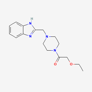 1-(4-((1H-benzo[d]imidazol-2-yl)methyl)piperazin-1-yl)-2-ethoxyethanone - 1170532-60-1