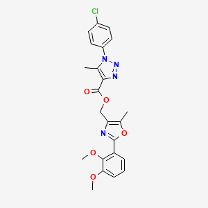 [2-(2,3-dimethoxyphenyl)-5-methyl-1,3-oxazol-4-yl]methyl 1-(4-chlorophenyl)-5-methyl-1H-1,2,3-triazole-4-carboxylate - 946371-88-6