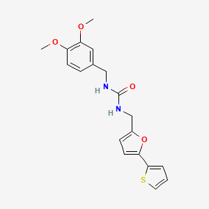 1-(3,4-Dimethoxybenzyl)-3-((5-(thiophen-2-yl)furan-2-yl)methyl)urea - 2034562-94-0