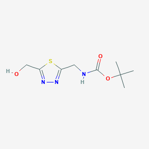 Tert-butyl N-[[5-(hydroxymethyl)-1,3,4-thiadiazol-2-yl]methyl]carbamate - 2413883-35-7