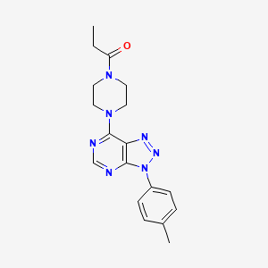 1-(4-(3-(p-tolyl)-3H-[1,2,3]triazolo[4,5-d]pyrimidin-7-yl)piperazin-1-yl)propan-1-one - 920262-96-0