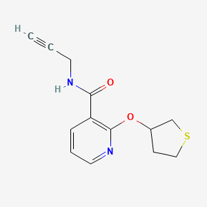 N-(prop-2-yn-1-yl)-2-((tetrahydrothiophen-3-yl)oxy)nicotinamide - 1903991-51-4