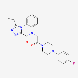1-ethyl-5-{2-[4-(4-fluorophenyl)piperazin-1-yl]-2-oxoethyl}-4H,5H-[1,2,4]triazolo[4,3-a]quinoxalin-4-one - 1358048-46-0