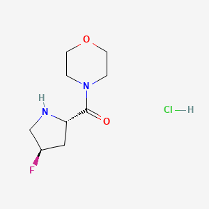 4-[(2S,4R)-4-Fluoropyrrolidine-2-carbonyl]morpholine hydrochloride - 1847398-65-5