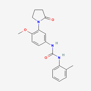 1-(4-Methoxy-3-(2-oxopyrrolidin-1-yl)phenyl)-3-(o-tolyl)urea - 1211726-81-6