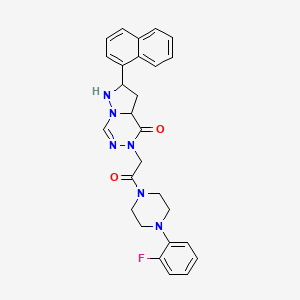 5-{2-[4-(2-fluorophenyl)piperazin-1-yl]-2-oxoethyl}-2-(naphthalen-1-yl)-4H,5H-pyrazolo[1,5-d][1,2,4]triazin-4-one - 1326883-38-8