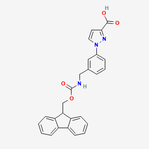 1-{3-[({[(9H-fluoren-9-yl)methoxy]carbonyl}amino)methyl]phenyl}-1H-pyrazole-3-carboxylic acid - 2138248-12-9