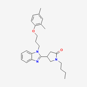 1-butyl-4-{1-[3-(2,4-dimethylphenoxy)propyl]-1H-1,3-benzodiazol-2-yl}pyrrolidin-2-one - 912896-28-7