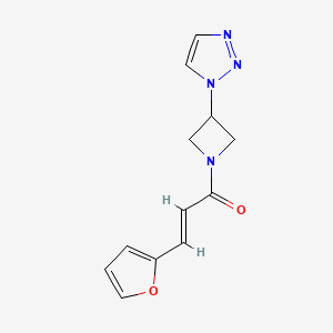 (E)-1-(3-(1H-1,2,3-triazol-1-yl)azetidin-1-yl)-3-(furan-2-yl)prop-2-en-1-one - 2034997-86-7