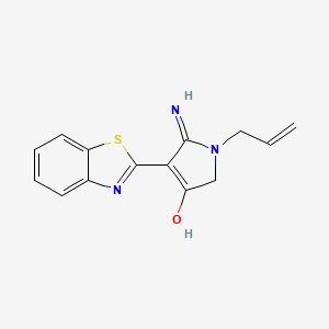 5-amino-4-(1,3-benzothiazol-2-yl)-1-(prop-2-en-1-yl)-2,3-dihydro-1H-pyrrol-3-one - 880446-64-0