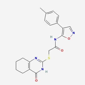 2-((4-oxo-3,4,5,6,7,8-hexahydroquinazolin-2-yl)thio)-N-(4-(p-tolyl)isoxazol-5-yl)acetamide - 1040648-43-8