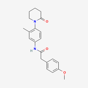 2-(4-methoxyphenyl)-N-[3-methyl-4-(2-oxopiperidin-1-yl)phenyl]acetamide - 923081-88-3