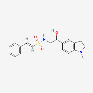 (E)-N-(2-hydroxy-2-(1-methylindolin-5-yl)ethyl)-2-phenylethenesulfonamide - 1706473-71-3
