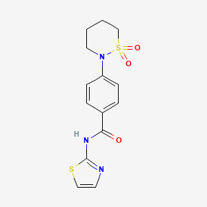 4-(1,1-dioxido-1,2-thiazinan-2-yl)-N-(thiazol-2-yl)benzamide - 941956-72-5