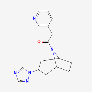 1-((1R,5S)-3-(1H-1,2,4-triazol-1-yl)-8-azabicyclo[3.2.1]octan-8-yl)-2-(pyridin-3-yl)ethan-1-one - 2309554-54-7