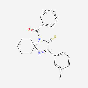 1-Benzoyl-3-(3-methylphenyl)-1,4-diazaspiro[4.5]dec-3-ene-2-thione - 1223950-01-3