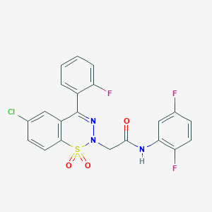 2-[6-chloro-4-(2-fluorophenyl)-1,1-dioxido-2H-1,2,3-benzothiadiazin-2-yl]-N-(2,5-difluorophenyl)acetamide - 1031575-31-1