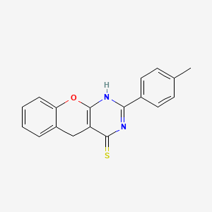 2-(p-tolyl)-3H-chromeno[2,3-d]pyrimidine-4(5H)-thione - 866726-96-7
