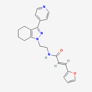 (2E)-3-(furan-2-yl)-N-{2-[3-(pyridin-4-yl)-4,5,6,7-tetrahydro-1H-indazol-1-yl]ethyl}prop-2-enamide - 1798403-29-8