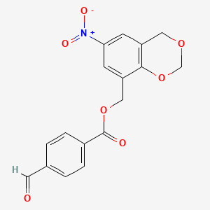 (6-nitro-4H-1,3-benzodioxin-8-yl)methyl 4-formylbenzoate - 556009-51-9