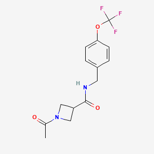 1-acetyl-N-(4-(trifluoromethoxy)benzyl)azetidine-3-carboxamide - 1428364-08-2