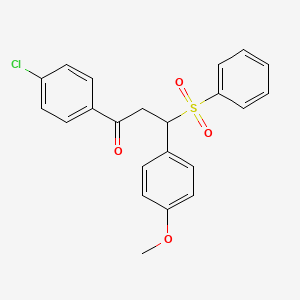 1-(4-Chlorophenyl)-3-(4-methoxyphenyl)-3-(phenylsulfonyl)propan-1-one - 315242-21-8